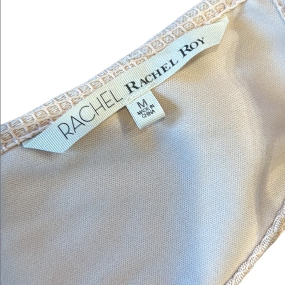 Rachel Rachel Roy February Blush Tiered Textured Midi Dress Size Medium - Picture 14 of 14